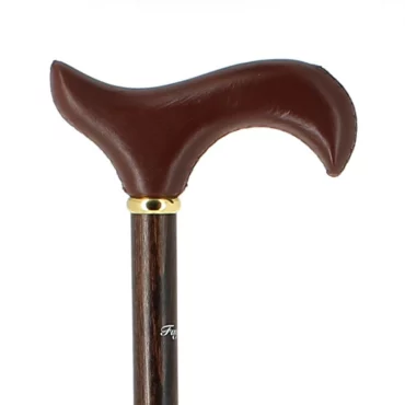 Canne poignet en cuir Fayet