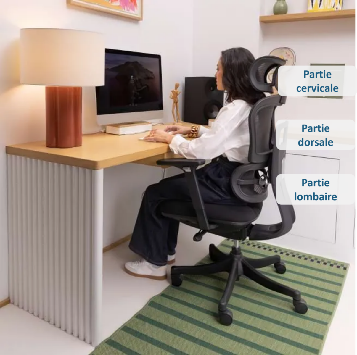 Chaise de bureau ergonomique Percko – Image 2